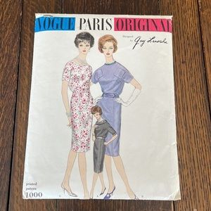 Vintage Vogue Paris Original 1000 designed by Guy Laroche sewing pattern c1960